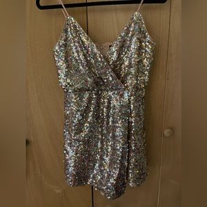Sequin Skort Romper